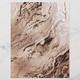 Mocha Brown Granite Dourado 2 Papel Scripbook Lado