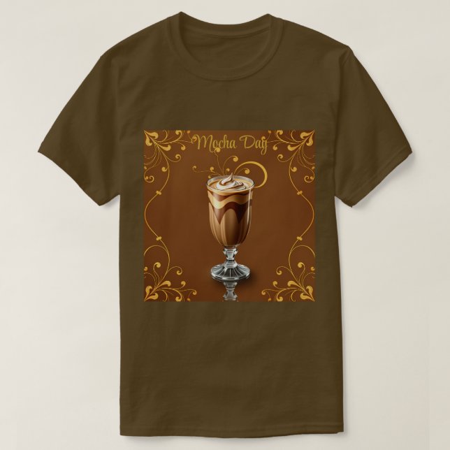 Mocha Day Brown T-Shirt (Frente do Design)