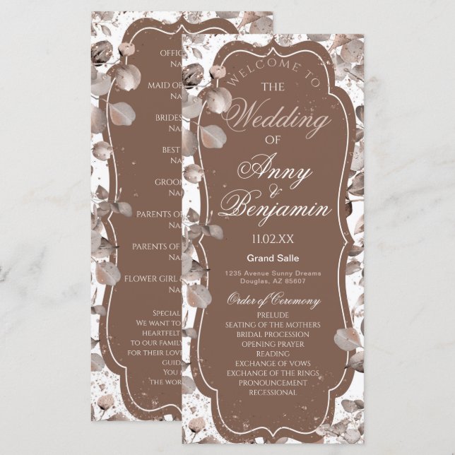 Mocha Mousse Botânica (Frente/Verso)