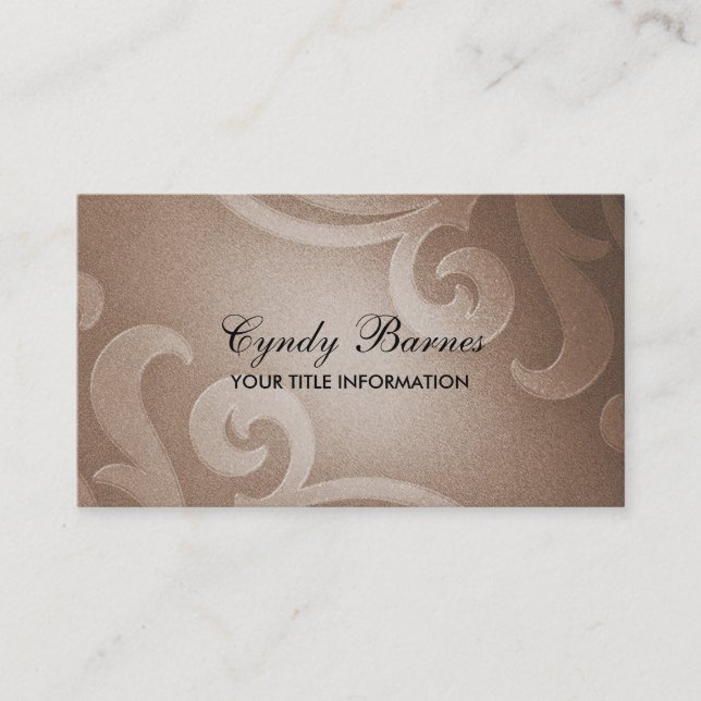 Mocha Shimmer Cartão de visita (Frente)