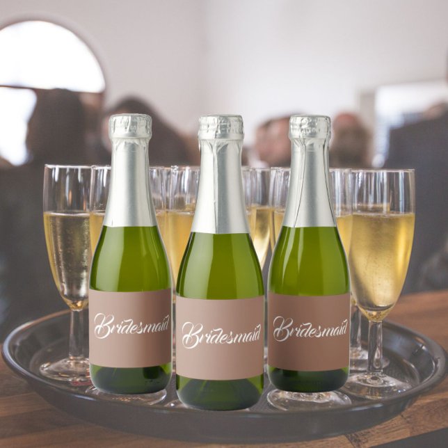 Mocha Stylized Script Wedding Bridesmaid (In Situ Wedding)