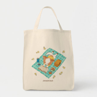 Mochi no Picnic Kawaii Cute Puppy Grocery Bolsa