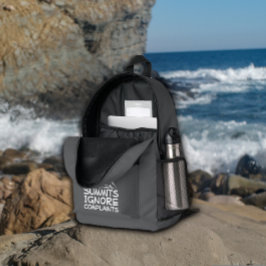 Mochila cinza e branca engraçada para presente de