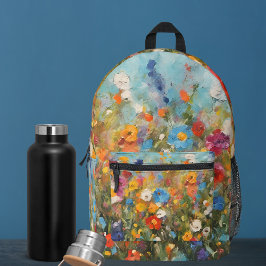 Mochila Colorida de Flores Silvestres