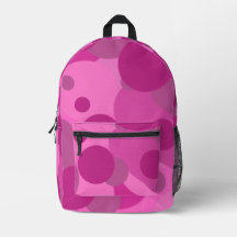 Mochila com bolinhas rosa