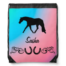 Mochila com cadeia de desenho de cavalos - Persona