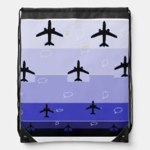 Mochila com desenhar em azul