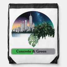 Mochila com texto desenhado