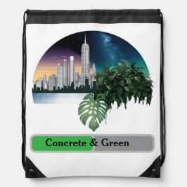Mochila com texto desenhado