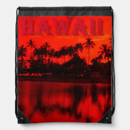 Mochila com texto desenhado