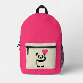 Mochila cor-de-rosa-branca