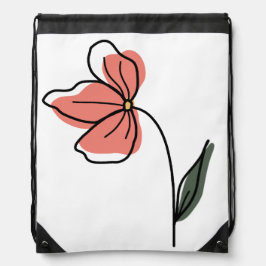Mochila de Desenho das Flores abstrato Minimalista
