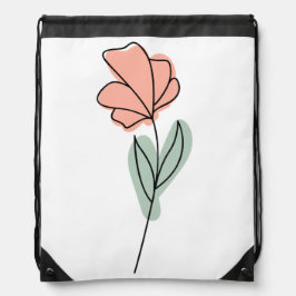 Mochila de Desenho das Flores abstrato Minimalista