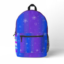 Mochila de mastigação violeta azul violeta-violeta