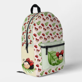 Mochila de padrões LadyBug bonitinha
