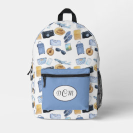 Mochila do padrão do tema viagem