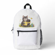 Mochila escolar de gato fofo