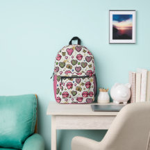 Mochila Escolar Estilo Y2K com Estampa de Leopardo