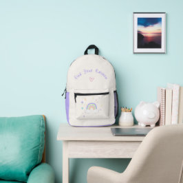 Mochila Escolar Sonhos Arco-íris Pastel