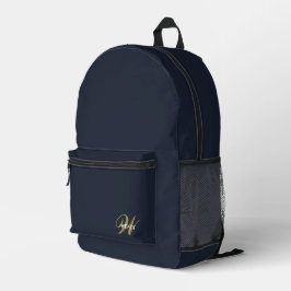 Mochila Esportiva Masculina Monograma Inicial Azul