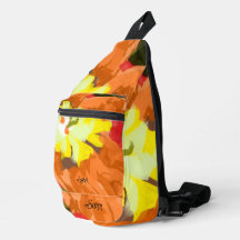 Mochila : Flor Amarela Laranja .