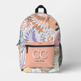 Mochila impressa: Abstrato (branco)