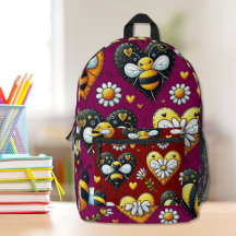 Mochila Impressa Amor Abelha