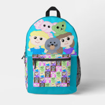Mochila Infantil Brinquedo Azul Fofo