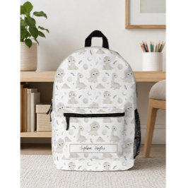 Mochila Infantil com Padrão de Dinossauro em Aquar