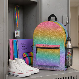 Mochila moderna para menina com brilho de lantejou