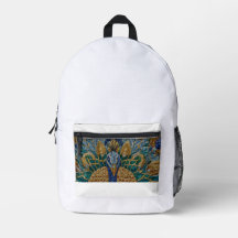 Mochila Mosaico Zellige Pavão Marroquino