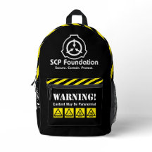 Mochila Paranormal SCP Seguro. Conter. Proteger.