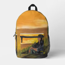 Mochila: Pensando dentro do nascer do sol da manhã