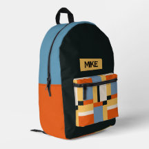 Mochila Personalizada Mid Century Modern Nome Pers