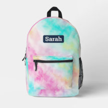 Mochila personalizável do nome pastel Tie