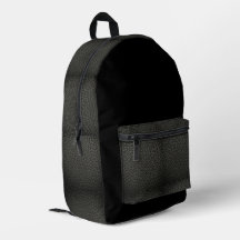 Mochila Preta de Couro Preto