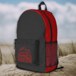 Mochila preta vermelha de caminhada Minimal Mounta