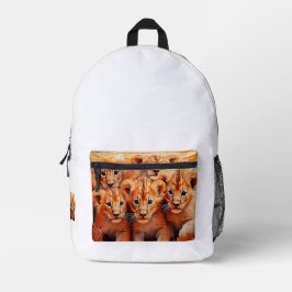 Mochila - Trabalho de arte de cinco leões