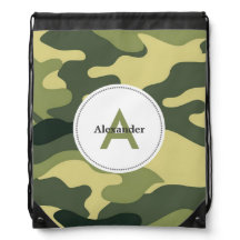 Bolsa de escola de ginástica de monograma da camuf