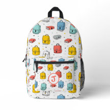 Mochilas e livros escolares fofos Padrão