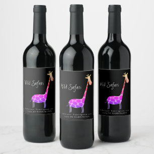 Mockup Girafa Wild Safari - Rótulos de Vinho Perso