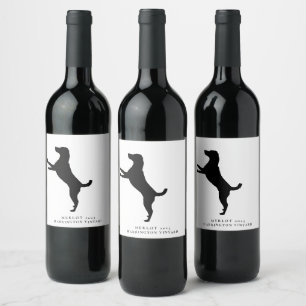Mockup Mínimalista Dog Lover Etiquetas de Vinho Pe