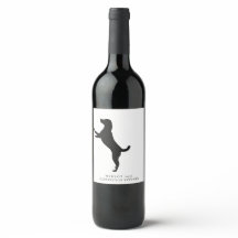 Mockup Mínimalista Dog Lover Etiquetas de Vinho Pe
