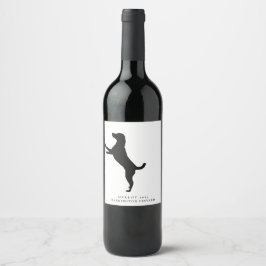Mockup Mínimalista Dog Lover Etiquetas de Vinho Pe