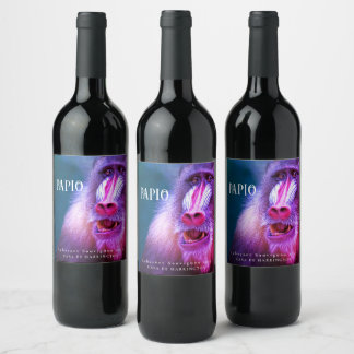 Mockup Papio (Baboon) - Rótulos de Vinho Metálico
