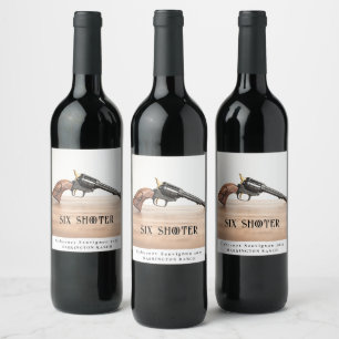 Mockup Seis Rótulos de Vinho Personalizados do Ati