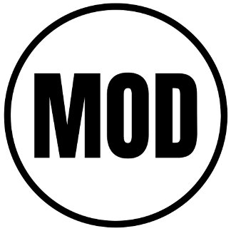 MOD - Adesivo circular clássico de modesto
