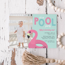 Mod Flamingo | Convite de aniversário de fotos