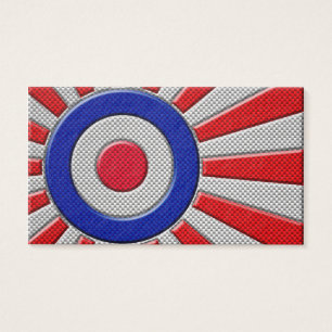 Mod Roundel Sunburst Design em Estilo de Fibra de 
