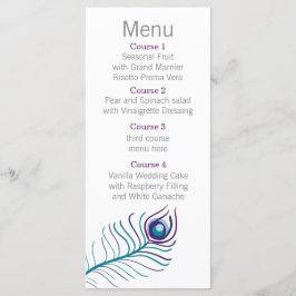 Mod roxo, azul-lacre menu Casamento